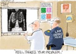 POLICE PROBLEM  by Pat Bagley