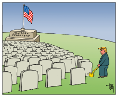 MILITARY CEMETERY AND TRUMP by Arend van Dam