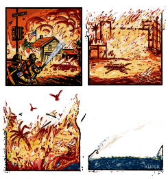 CALIFORNIA FIRES by Peter Kuper
