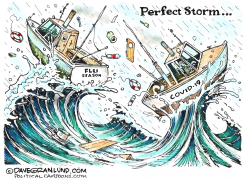 FLU SEASON AND COVID-19 by Dave Granlund