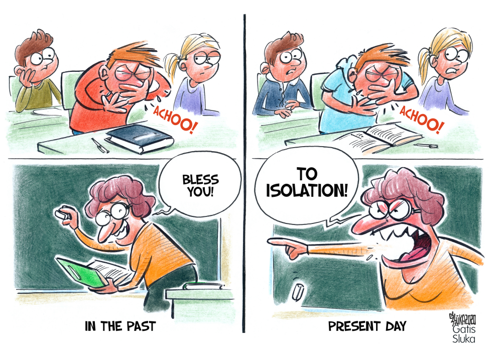 Sneezing at school