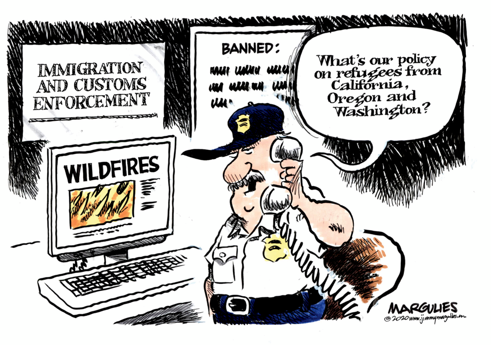 ICE Officer Seeks Guidance on Evacuees from Western Wildfires