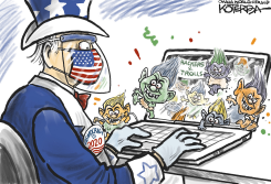 HACKERS AND TROLLS COMING OUT FOR THE ELECTION  by Jeff Koterba