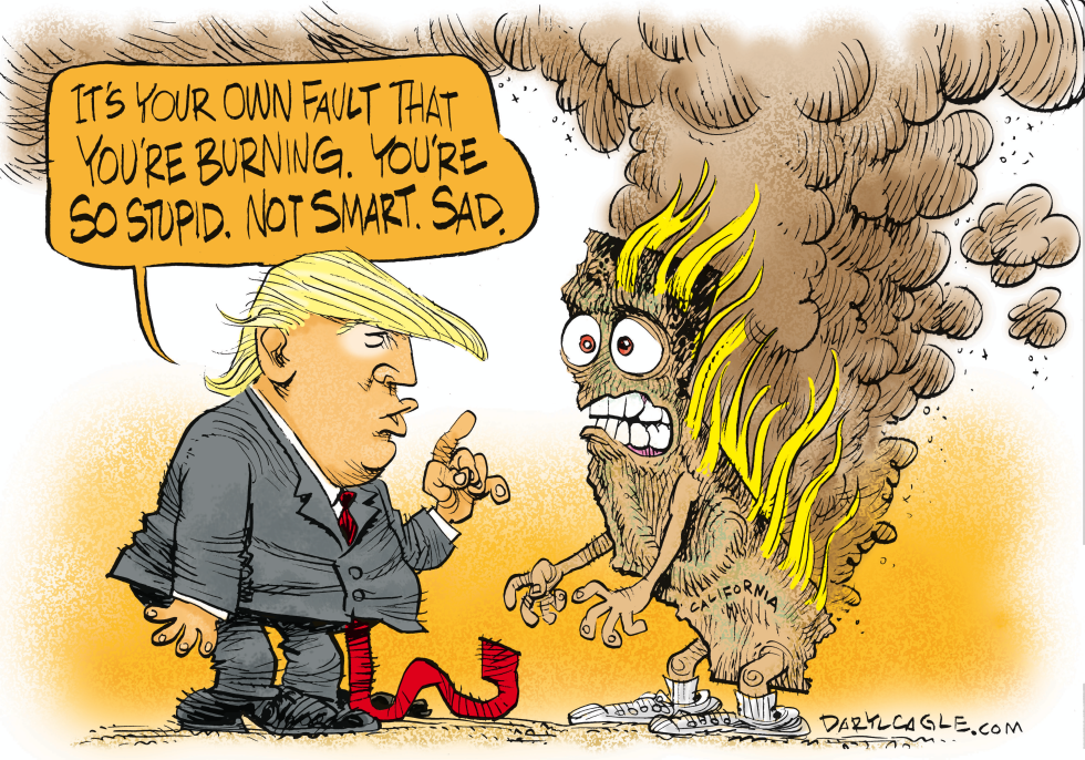 REPOST Trump and Burning California