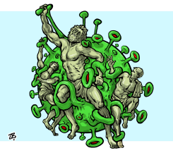 HUMANITY & CORONAVIRUS  by Emad Hajjaj