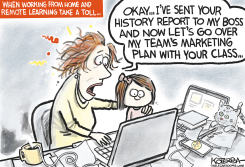 REMOTE LEARNING AND WORKING AT HOME by Jeff Koterba