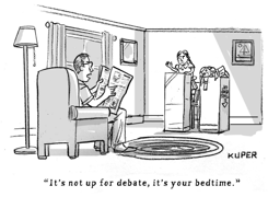 NO DEBATE by Peter Kuper