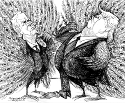 TWO PEACOCKS by Petar Pismestrovic