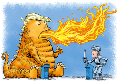 FIERY DEBATE by Daryl Cagle