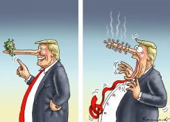 TRUMP CAUGHT CORONA by Marian Kamensky