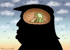 CORONA ON TRUMPS MIND by Marian Kamensky
