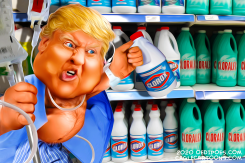 TRUMP HAS COVID by Bart van Leeuwen