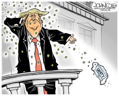 TRUMP RETURNS TO WHITE HOUSE by John Cole