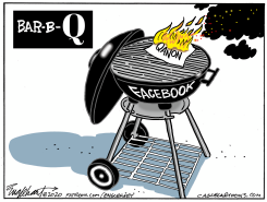 QANON BANNED FROM FACEBOOK by Bob Englehart