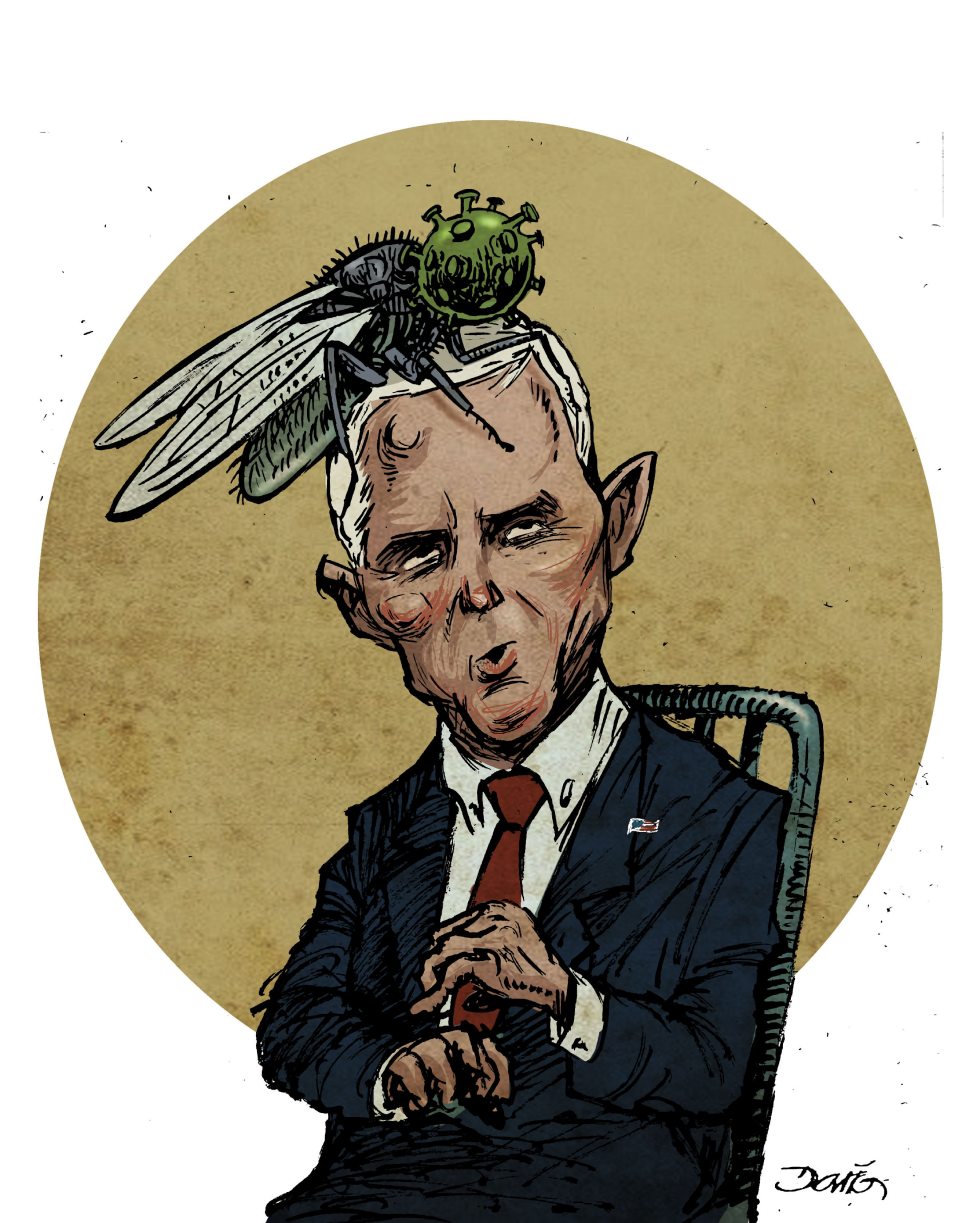 Fly lands on Pence