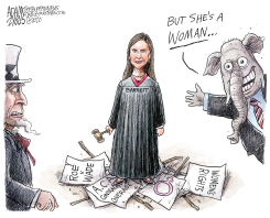 AMY CONEY BARRETT by Adam Zyglis