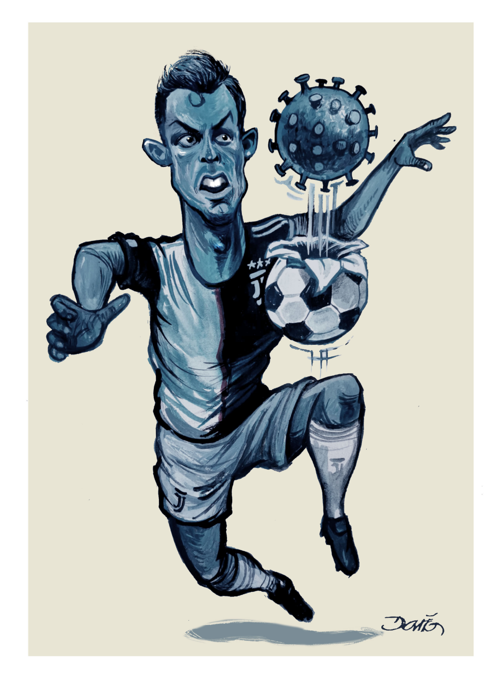 Cristiano Ronaldo with COVID