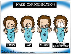 WEARING A MASK by Bob Englehart