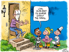MASKS AND HALLOWEEN by Daryl Cagle