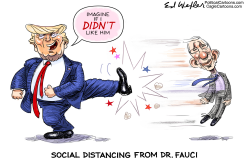 SOCIAL DISTANCE FROM FAUCI by Ed Wexler