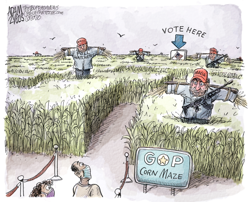 The polling place