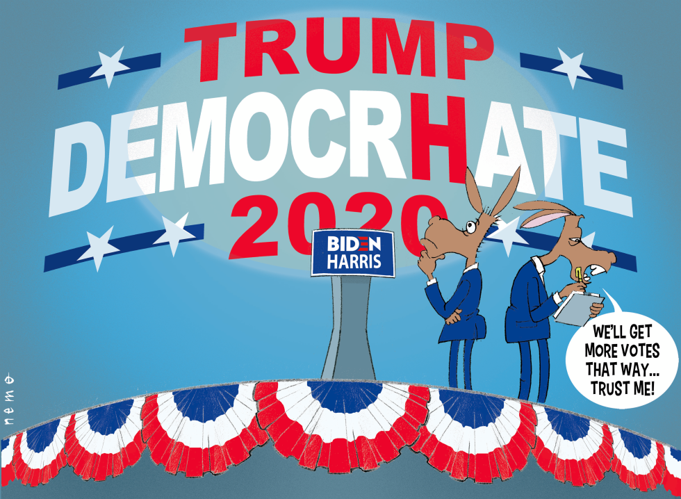 trump Democrat hate strategy