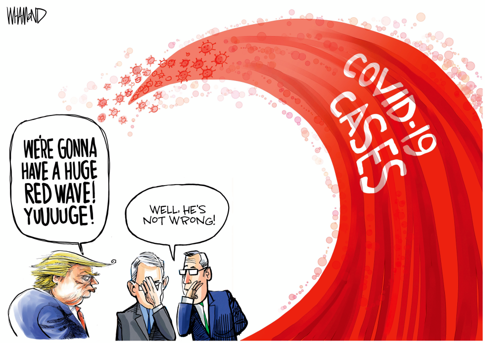 Trump Predicts Red Wave as COVID Cases Surge
