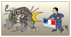 MACRON AGAINST TERRORISM by Arend van Dam