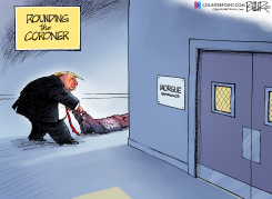 ROUNDING THE CORNER by Nate Beeler