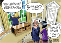 TRUMP CROWD SIZE by Dave Whamond