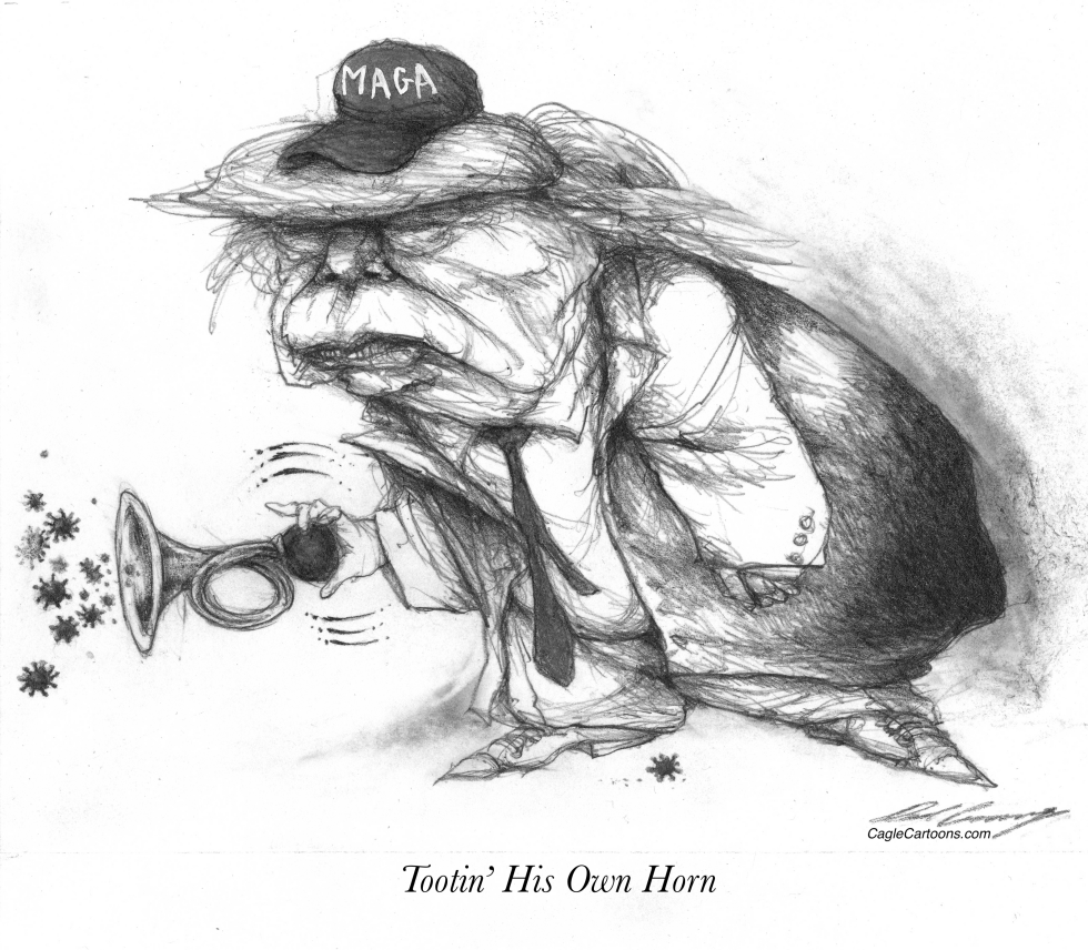 Tootin' His Own Horn