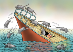 SINKING SHIP by Marian Kamensky