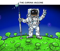 THE CORONA VACCINE AT LAST  by Emad Hajjaj