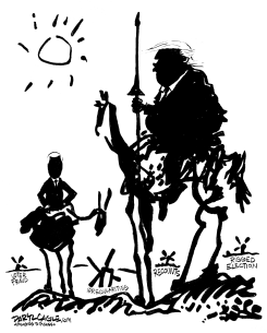 DON QUIXOTE TRUMP by Daryl Cagle