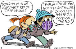 KIDS IN MASKS by Randall Enos