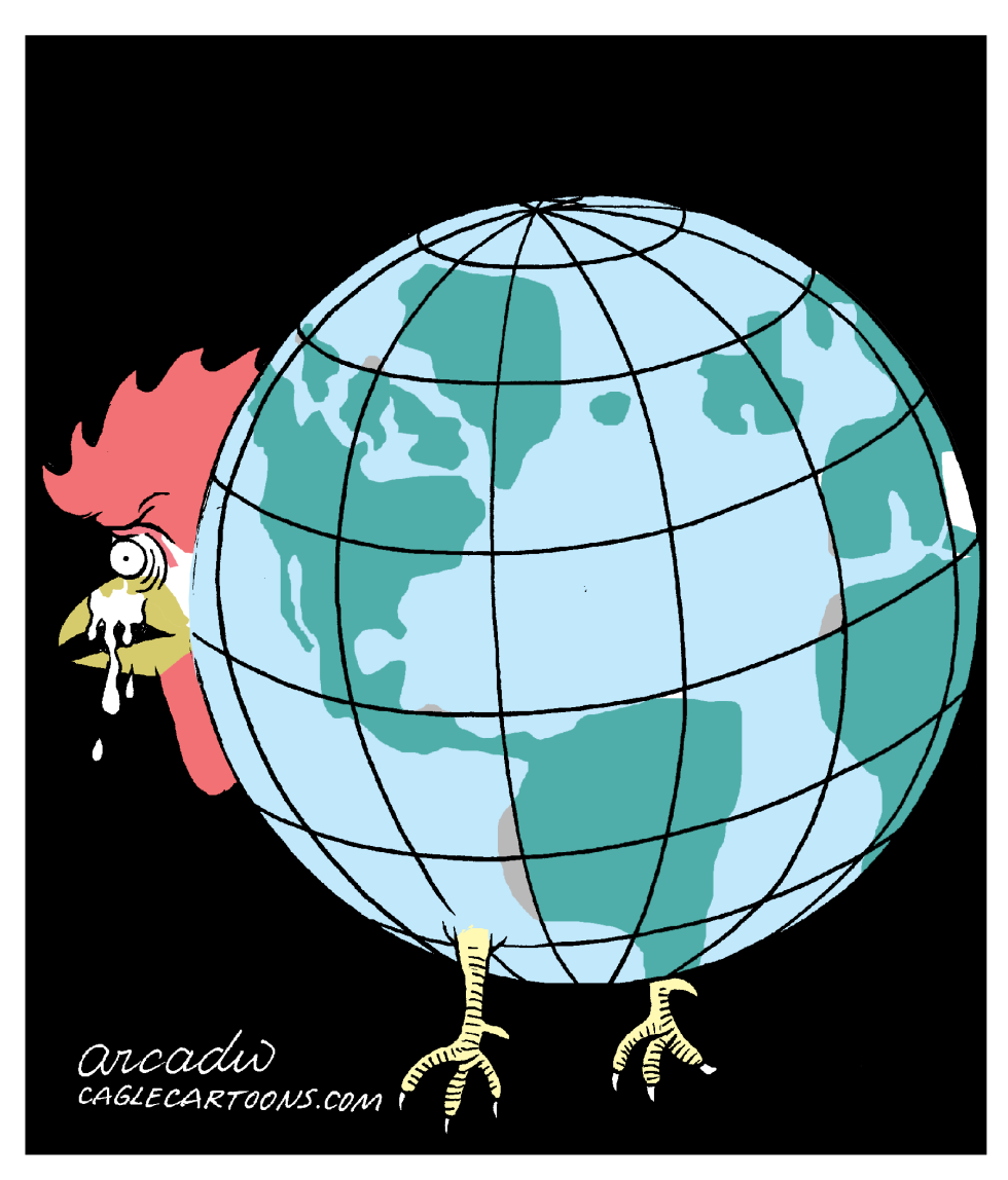 Mundo con gripe aviar