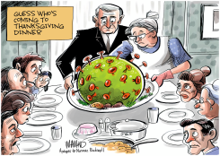 GUESS WHO'S COMING TO THANKSGIVING DINNER by Dave Whamond