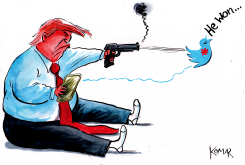 TRUMP'S LAST TWEET by Christo Komarnitski