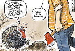 PARDONED TURKEY AND THE SECRET SERVICE  by Jeff Koterba