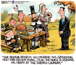 NEWSOM THANKSGIVING by Rick McKee
