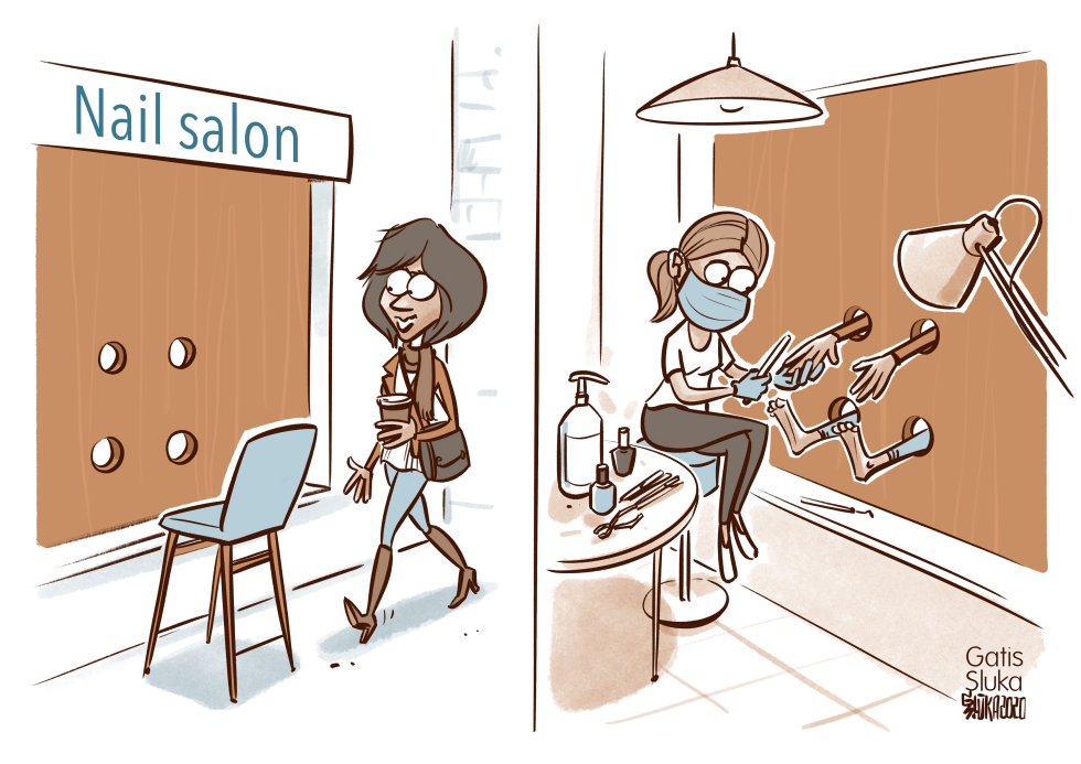 Covid-secure nail salon