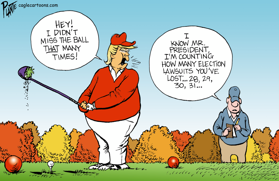 Trump tees off