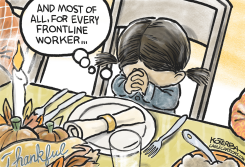 THANKFUL FOR FRONTLINE WORKERS  by Jeff Koterba