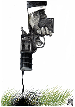 FOSSIL ECOCIDE by Angel Boligan