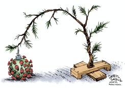 COVID CHRISTMAS TREE by Daryl Cagle