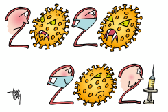 NEW YEAR AND VACCIN by Arend van Dam