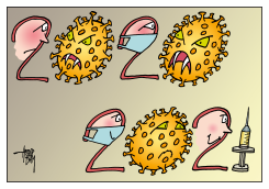 NEW YEAR AND VACCIN by Arend van Dam