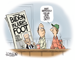 BIDEN INJURES FOOT by John Cole