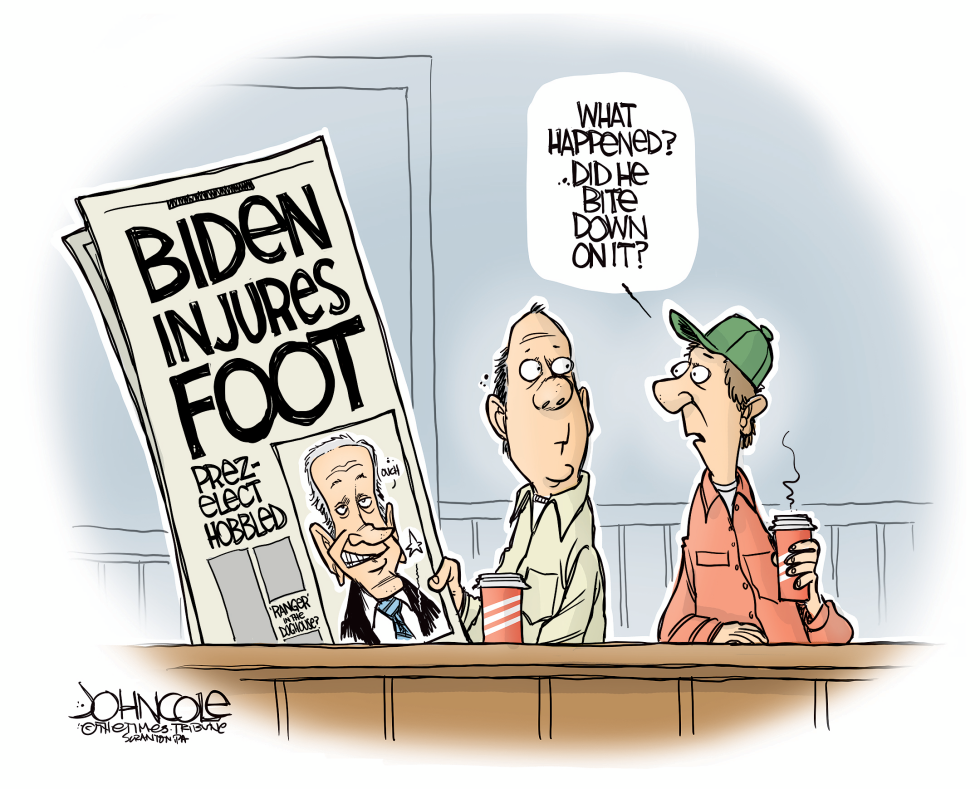 Biden injures foot