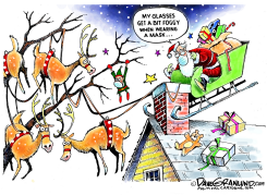 SANTA AND FOG by Dave Granlund